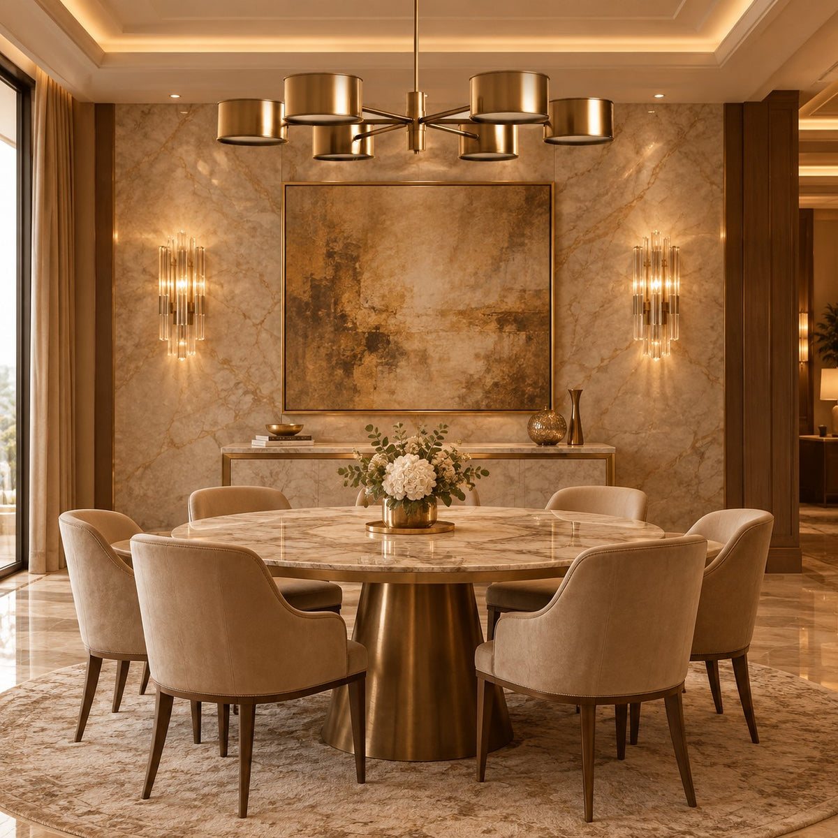 Daphne Metal Round Chandelier