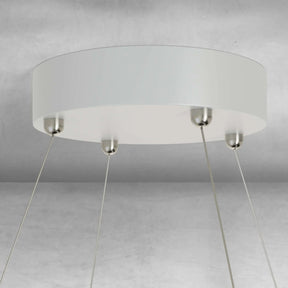 Darla Hand-Sculpted Leaves Chandelier 39'' White Gold Illuminated Fixture