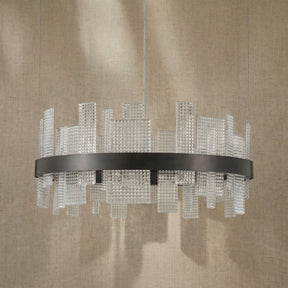 Lyra Round Glass Chandelier
