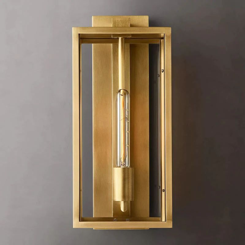 Deckman Outdoor Square Lantern Wall Sconce 18"