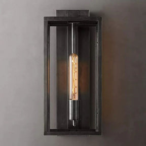 Deckman Outdoor Square Lantern Wall Sconce 18"