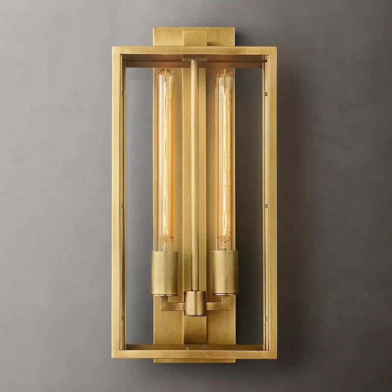 Deckman Outdoor Square Lantern Wall Sconce 21"
