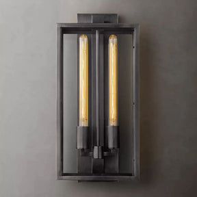 Deckman Outdoor Square Lantern Wall Sconce 21"