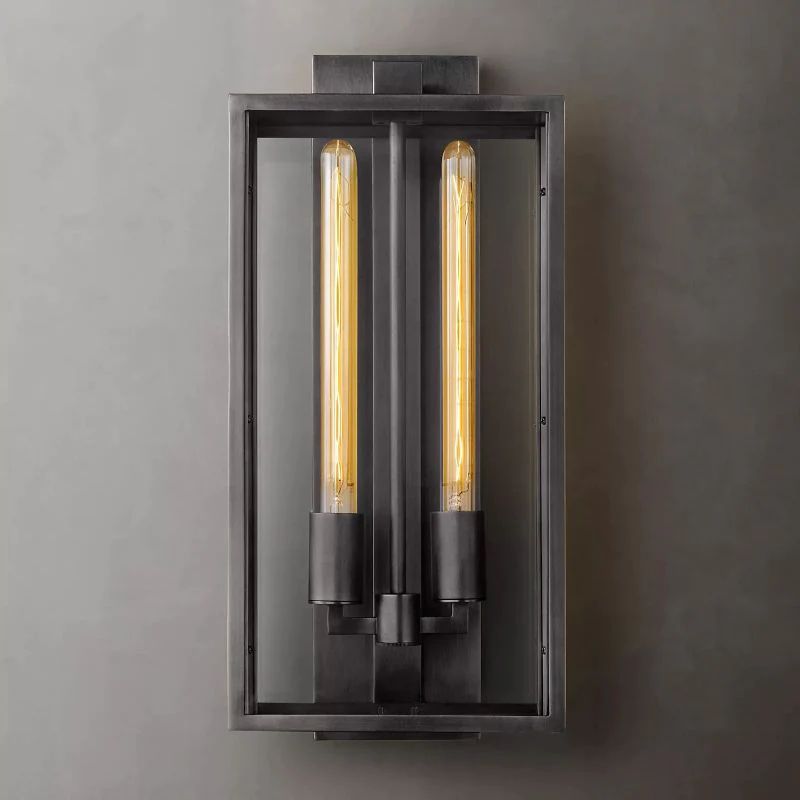 Deckman Outdoor Square Lantern Wall Sconce 21"
