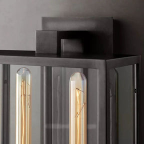 Deckman Outdoor Square Lantern Wall Sconce 21"