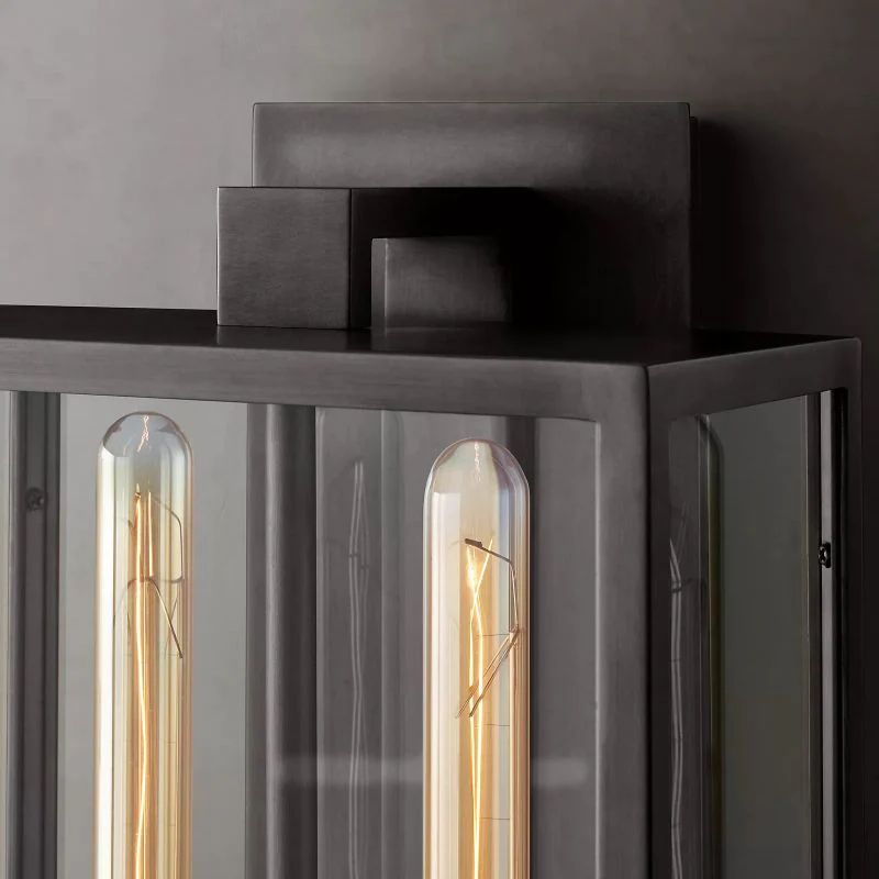 Deckman Outdoor Square Lantern Wall Sconce 21"