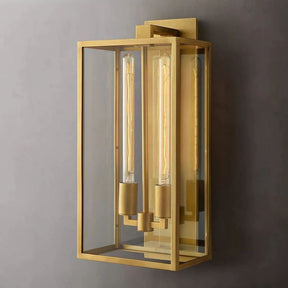 Deckman Outdoor Square Lantern Wall Sconce 21"