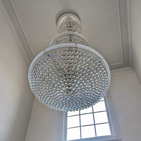 Luxury French Empire Chandelier for Villa Hall Ceiling Three-layers Crystal Light for Hotel Lobby