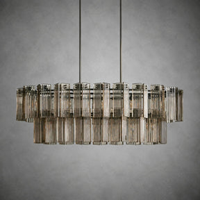 Delsie Oval Art Glass Chandelier 51''63''72''L