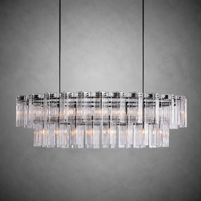Delsie Oval Art Glass Chandelier 51''63''72''L