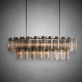 Delsie Oval Art Glass Chandelier 51''63''72''L