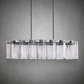 Delsie Oval Art Glass Chandelier 51''63''72''L