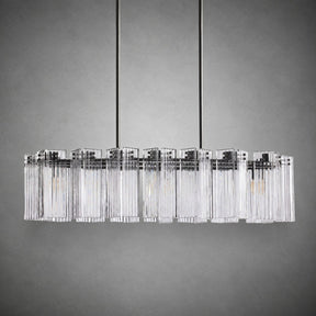 Delsie Oval Art Glass Chandelier 51''63''72''L