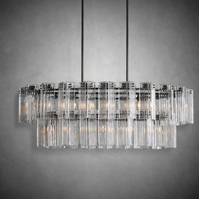 Delsie Oval Art Glass Chandelier 51''63''72''L