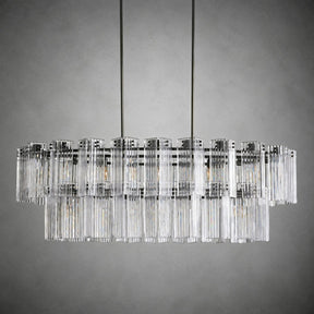 Delsie Oval Art Glass Chandelier 51''63''72''L