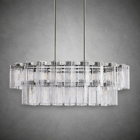 Delsie Oval Art Glass Chandelier 51''63''72''L