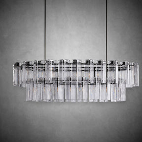 Delsie Oval Art Glass Chandelier 51''63''72''L
