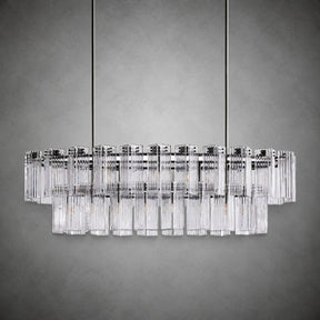 Delsie Oval Art Glass Chandelier 51''63''72''L