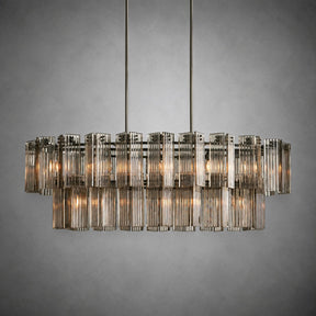 Delsie Oval Art Glass Chandelier 51''63''72''L