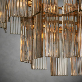Delsie Oval Art Glass Chandelier 51''63''72''L