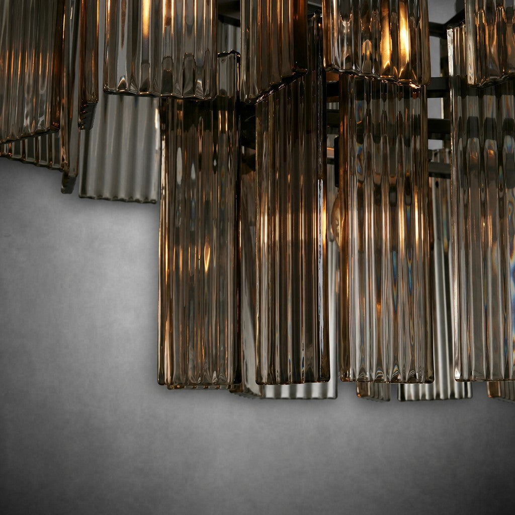 Delsie Oval Art Glass Chandelier 51''63''72''L