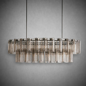 Delsie Oval Art Glass Chandelier 51''63''72''L