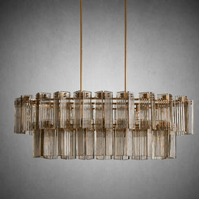Delsie Oval Art Glass Chandelier 51''63''72''L