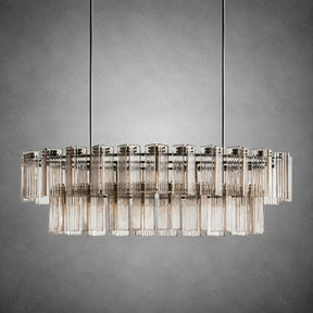Delsie Oval Art Glass Chandelier 51''63''72''L
