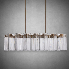 Delsie Oval Art Glass Chandelier 51''63''72''L