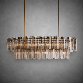 Delsie Oval Art Glass Chandelier 51''63''72''L