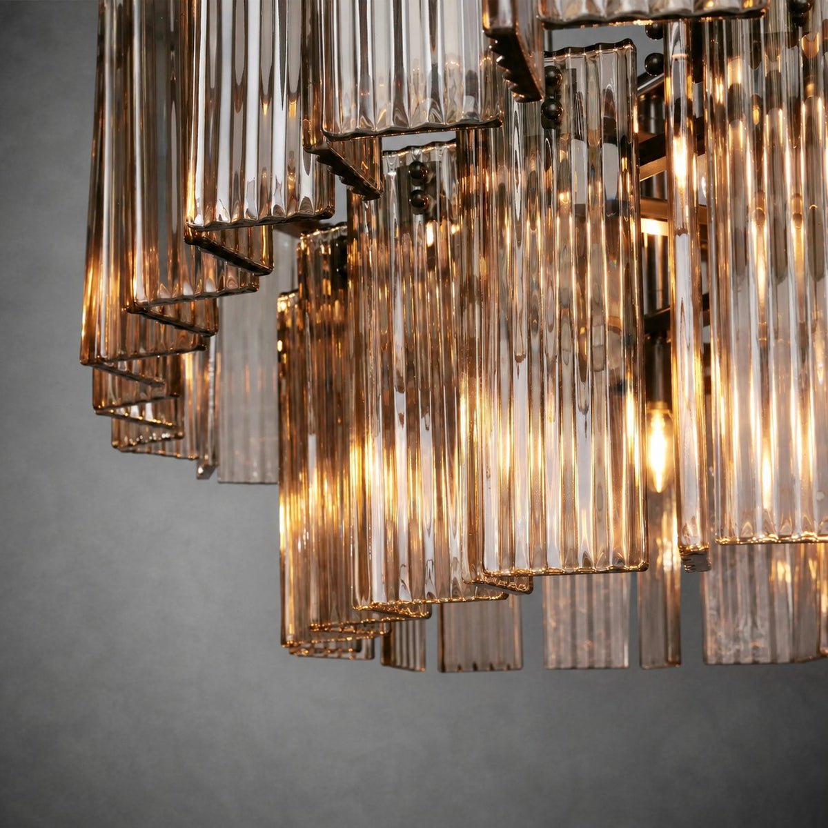 Delsie Oval Art Glass Chandelier 51''63''72''L