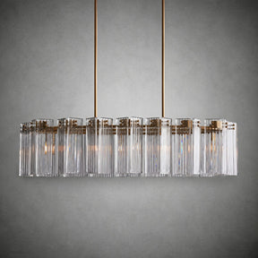 Delsie Oval Art Glass Chandelier 51''63''72''L