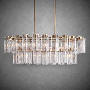 Delsie Oval Tiered Chandelier 63'' 72"W