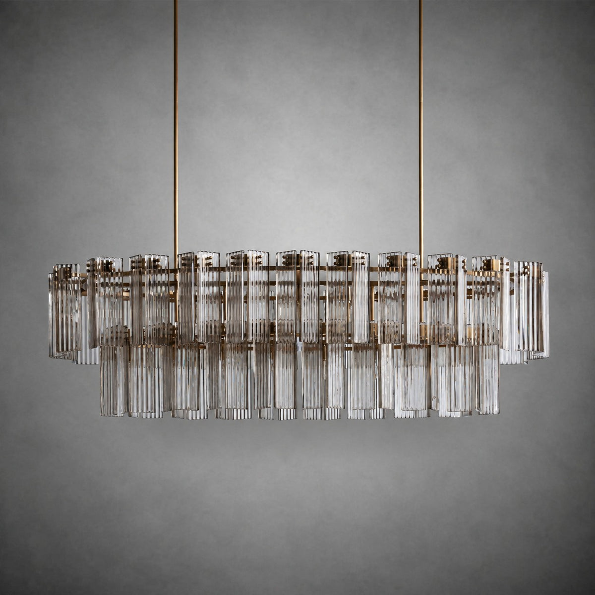 Delsie Oval Tiered Chandelier 63'' 72"W