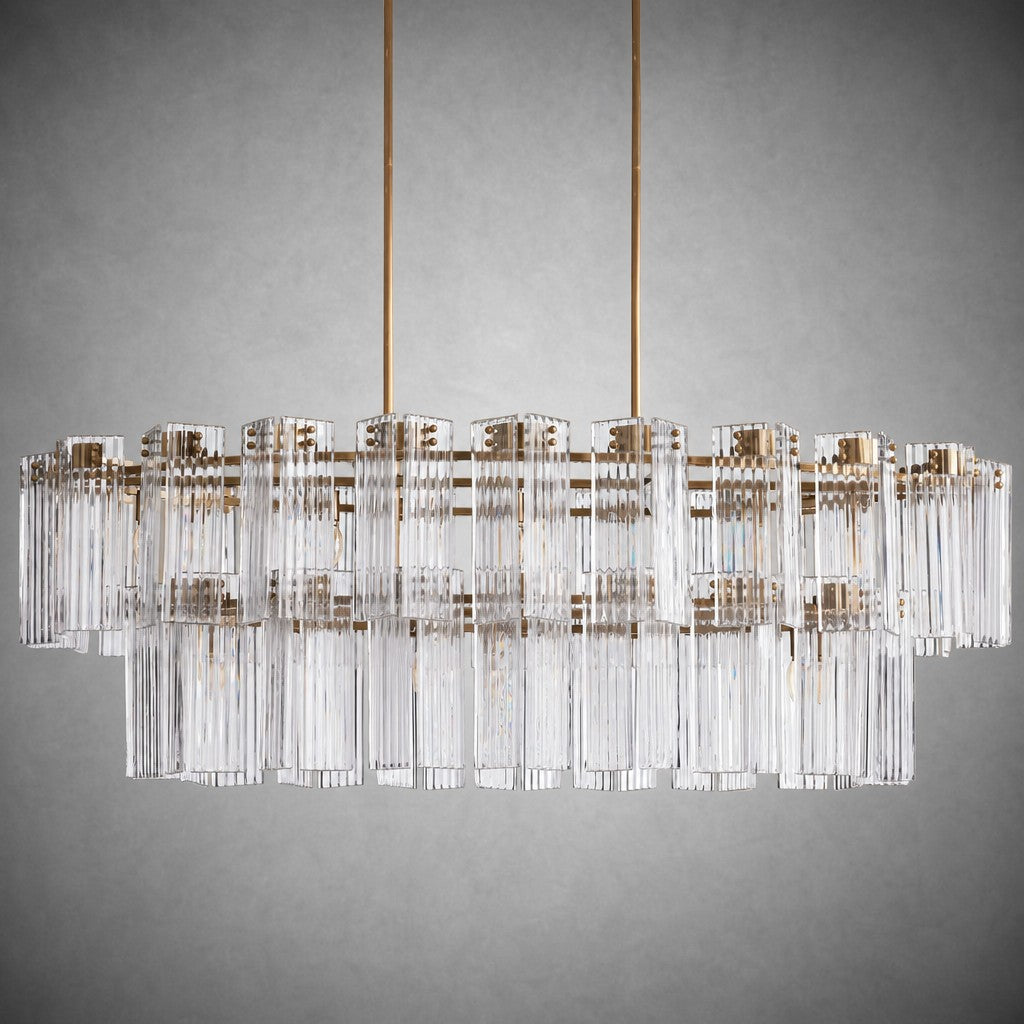 Delsie Oval Tiered Chandelier 63'' 72"W