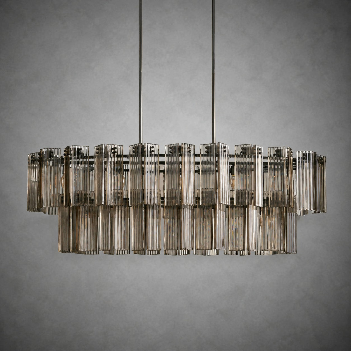 Delsie Oval Tiered Chandelier 63'' 72"W