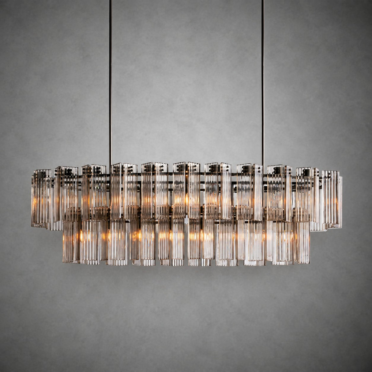 Delsie Oval Tiered Chandelier 63'' 72"W
