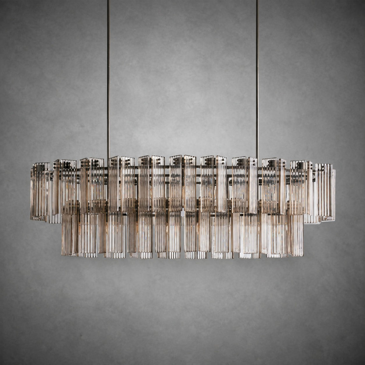 Delsie Oval Tiered Chandelier 63'' 72"W