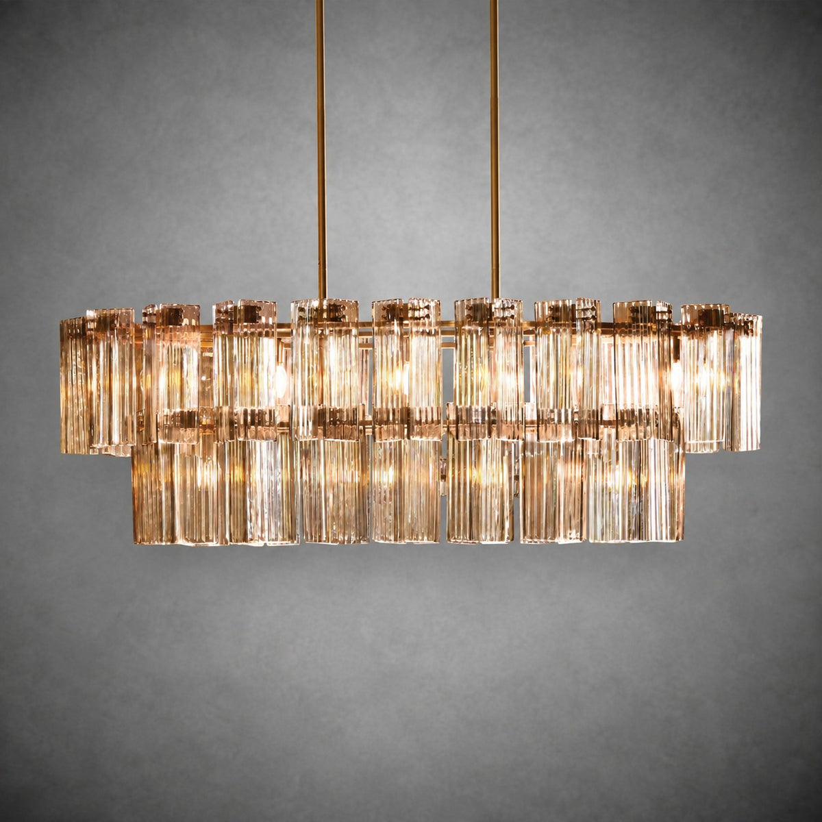 Delsie Oval Tiered Chandelier 63'' 72"W