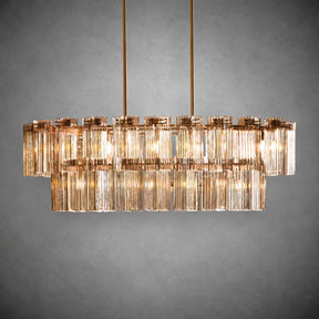 Delsie Oval Tiered Chandelier 63'' 72"W