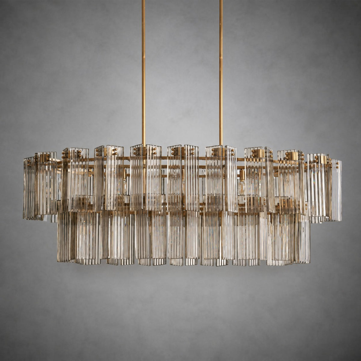 Delsie Oval Tiered Chandelier 63'' 72"W