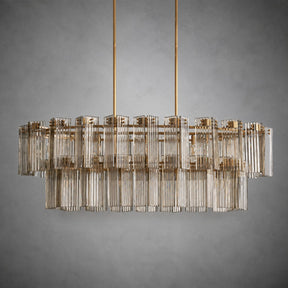 Delsie Oval Tiered Chandelier 63'' 72"W