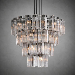 Delsie Round Art Glass Chandelier 38" 48" 60"D