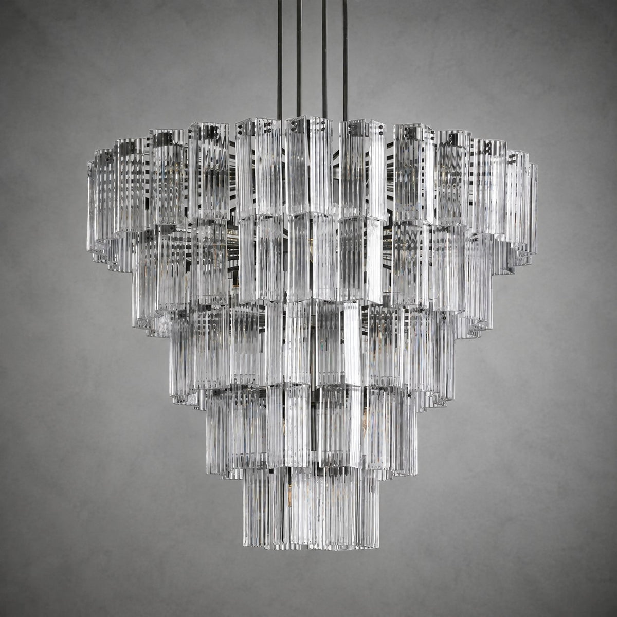 Delsie Round Art Glass Chandelier 38" 48" 60"D
