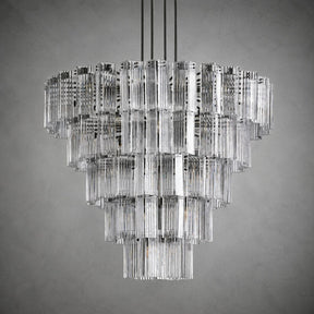 Delsie Round Art Glass Chandelier 38" 48" 60"D