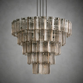 Delsie Round Art Glass Chandelier 38" 48" 60"D