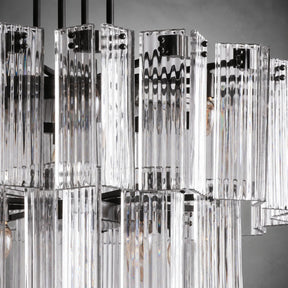 Delsie Round Art Glass Chandelier 38" 48" 60"D