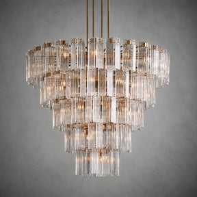 Delsie Round Art Glass Chandelier 38" 48" 60"D