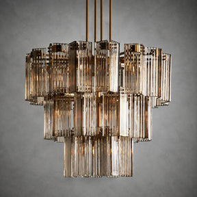 Delsie Round Art Glass Chandelier 38" 48" 60"D