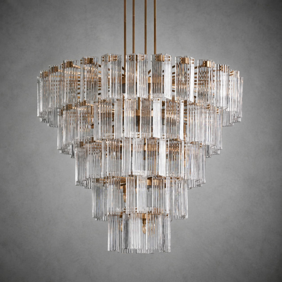 Delsie Round Art Glass Chandelier 38" 48" 60"D